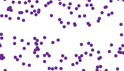 Abstract Black and White Polygonal Network Background with Connected Dots and Lines for Digital Applications