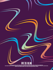 Abstract dynamic purple wave background. Multicolored gradient wave texture pattern design. Modern wavy lines texture. Luxurious and elegant style.