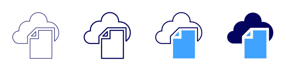 Online form creator icon in 4 different styles. Thin Line, Line, Bold, and Bold Line. Duotone style. Editable stroke