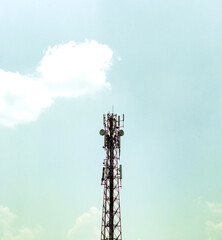 Tower With Sky And Clouds Background