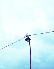 Street Lamp With Sky And Clouds Background