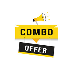 Vector design Combo offer template for banner. Label icon design template.