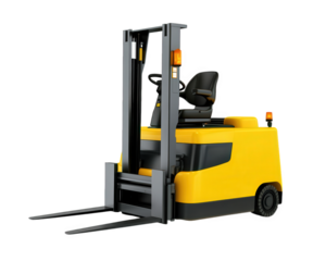 Low profile forklift with yellow design, ideal for narrow spaces and efficient material handling. Perfect for warehouses and industrial settings