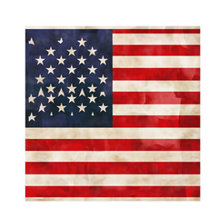Naklejka premium american flag on white background