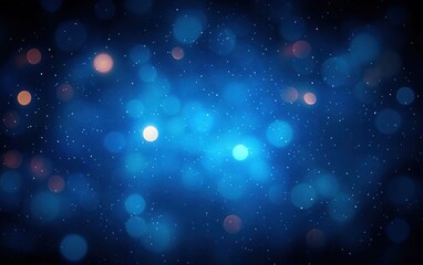 Abstract Bokeh Background in Blue with Soft Focus and Luminescence
