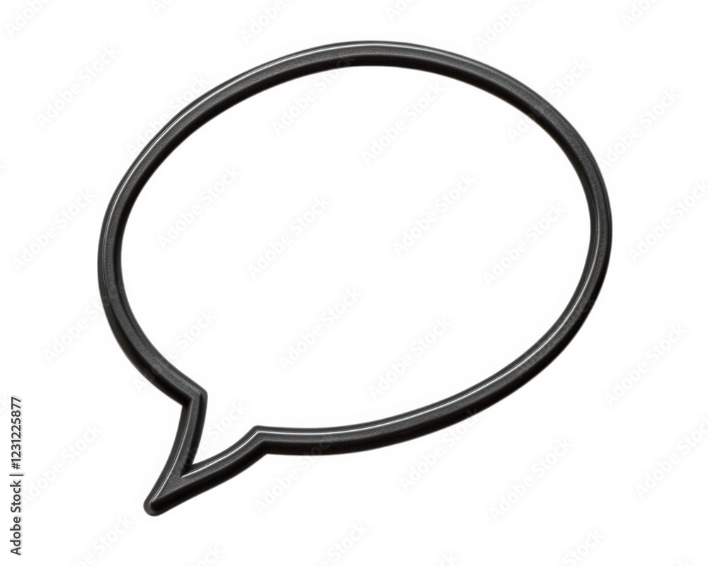 Aufkleber blank speech bubble sign isolated on transparency background, perfect for conveying messages or thou