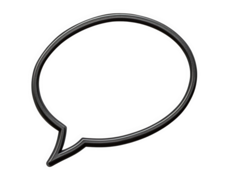 blank speech bubble sign isolated on transparency background, perfect for conveying messages or thoughts creatively. Ideal for graphic design and communication projects
