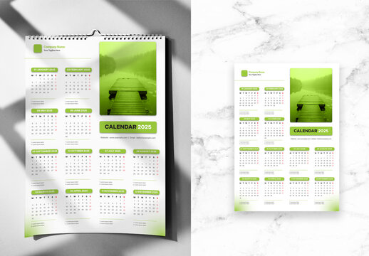 Green And Black Calendar