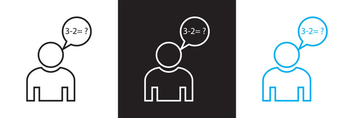 Disability icon set.  Modern  style of handicap related icons. features of physical and mental development, assistive devices, inclusivity, and more.  isolated on white and black background. EPS 10