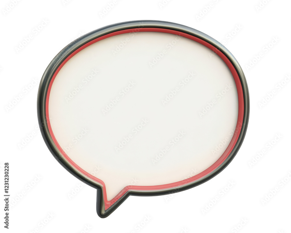 Aufkleber blank speech bubble sign isolated on transparency background, perfect for adding text or messages. t