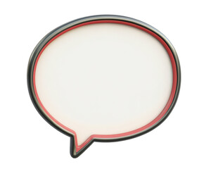 blank speech bubble sign isolated on transparency background, perfect for adding text or messages. This versatile design can be used in various contexts, including communication and expression