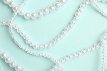 Stylish accessories on light blue background, flat lay