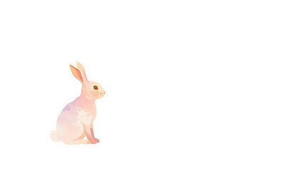 rabbit on white