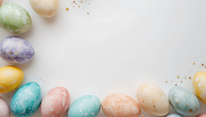 easter eggs on a white background