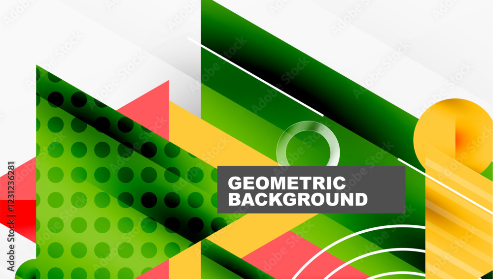 Aufkleber Modern geometric background - overlapping triangles with smooth gradients and semi-transparency