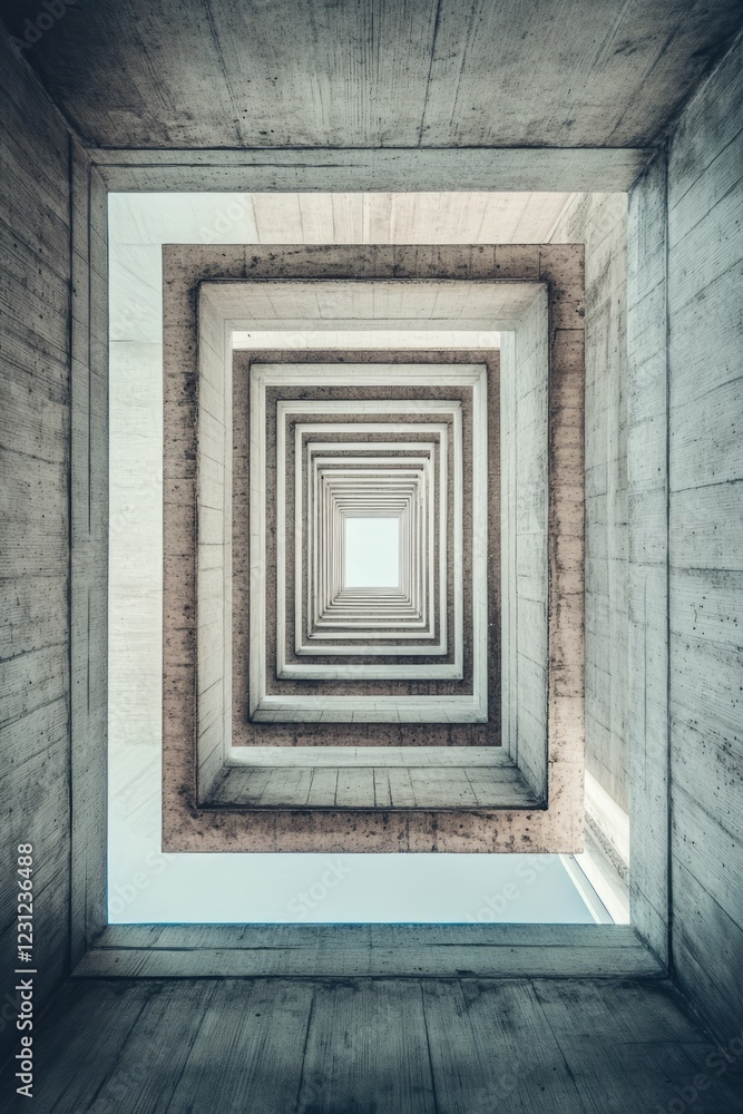 Poster the image is a series of square-shaped concrete pillars that are arranged in a row. the pillars are 