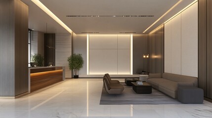 Fototapeta premium Modern Elegant Lobby Reception Area Design