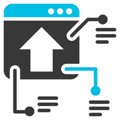 Software Release Glyph Blue Grey Icon