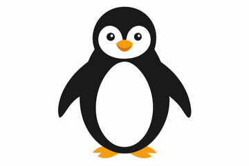 penguin on a white