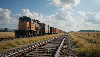 Obraz premium train in the countryside