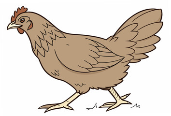 rooster isolated on white