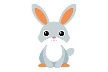 white rabbit with a bow
