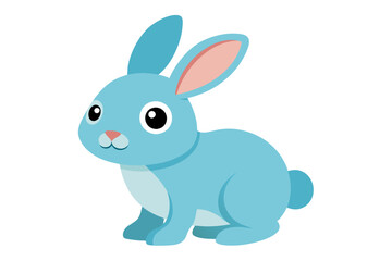 white rabbit isolated on white