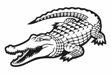 crocodile in a green