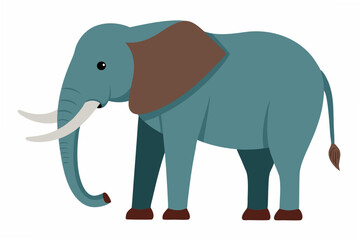 elephant cartoon isolated on white