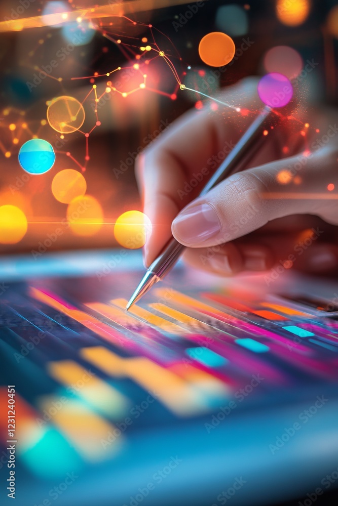 Poster explore the future of digital data analysis and interactive visual technology