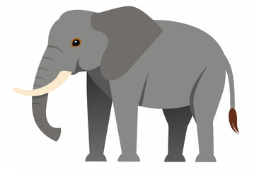 elephant cartoon isolated on white