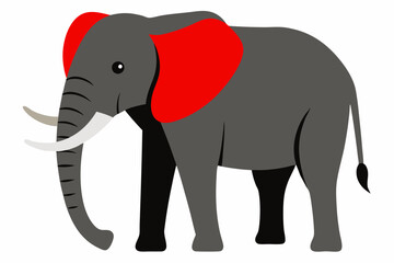 elephant cartoon isolated on white