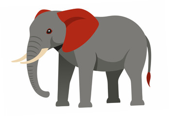 elephant cartoon isolated on white