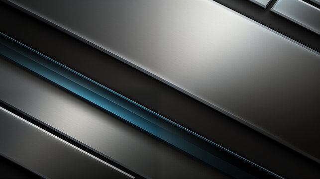 Futuristic metallic abstract background with overlapping layers and sleek lines, highlighting modern technology and innovation.