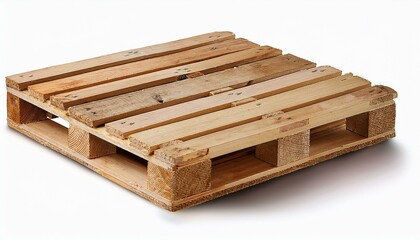 wooden truck isolated on white. Wooden pallet isolated on transparent or white background