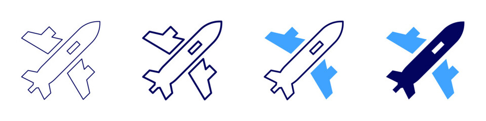 Adventure travel icon in 4 different styles. Thin Line, Line, Bold, and Bold Line. Duotone style. Editable stroke