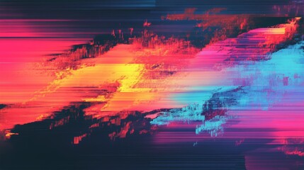 Abstract colorful motion background. Vibrant neon gradient with pink, orange, and blue tones. Dynamic digital art with futuristic energy and speed effect.
