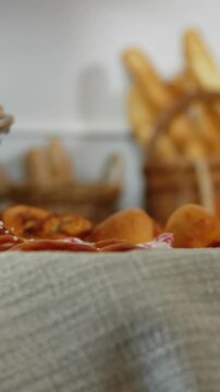 Various breads at bakery section