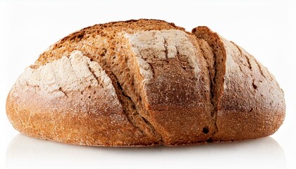 loaf of bread isolated on white. Whole grain bread isolated on transparent or white background