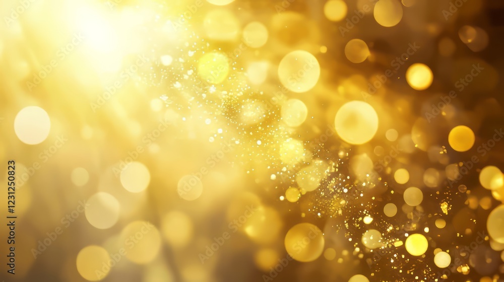 Poster abstract golden bokeh background with shimmering light effects, perfect for festive and elegant desi