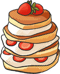 Pancakes with strawberry