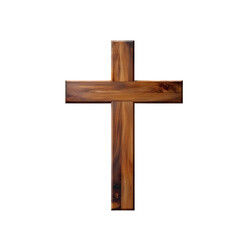 Old wooden cross minimalist flat design