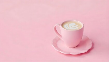 cup of coffee with pink ribbon