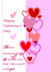 Happy Valentine's Day Hearts Card