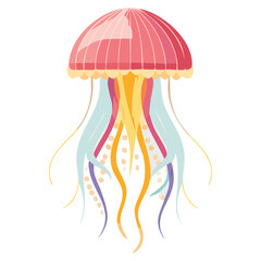Colorful Jellyfish Vector Illustration