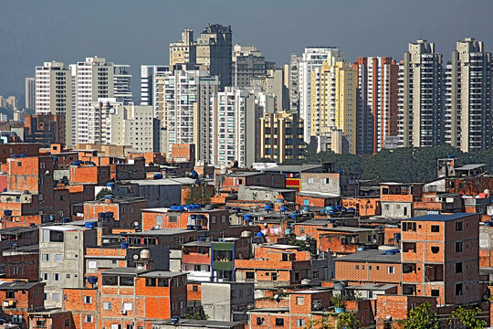 Favela Comunidade Paraisopolis, bairro Morumbi, S&atilde;o Paulo. Brasil.