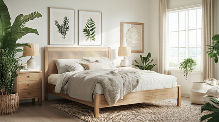 A bed with a white comforter and a white pillow
