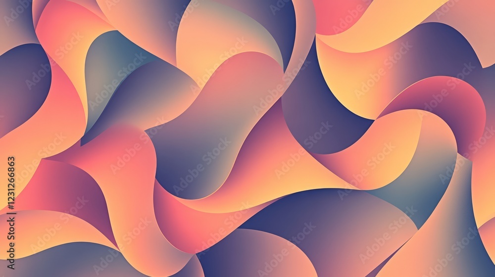 Poster vibrant abstract wave pattern with gradient colors, perfect for modern design projects and artistic 