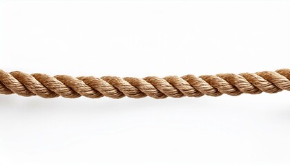 rope isolated on white. Straight rope isolated on white background