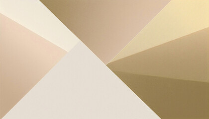 Light pastel soft pale brown gold golden champagne beige white abstract background Geometric shape Line triangle angle Grunge noise grain mesh Business technology premium Blank template design